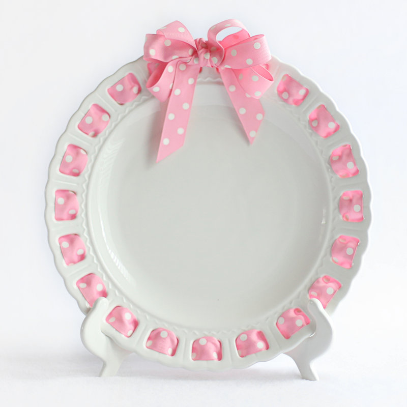 Prissy Plates Decorative Ribbon Plate & Reviews Wayfair